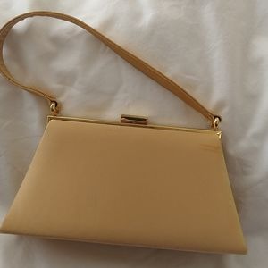 Vintage Yellow Satin Mini Clutch